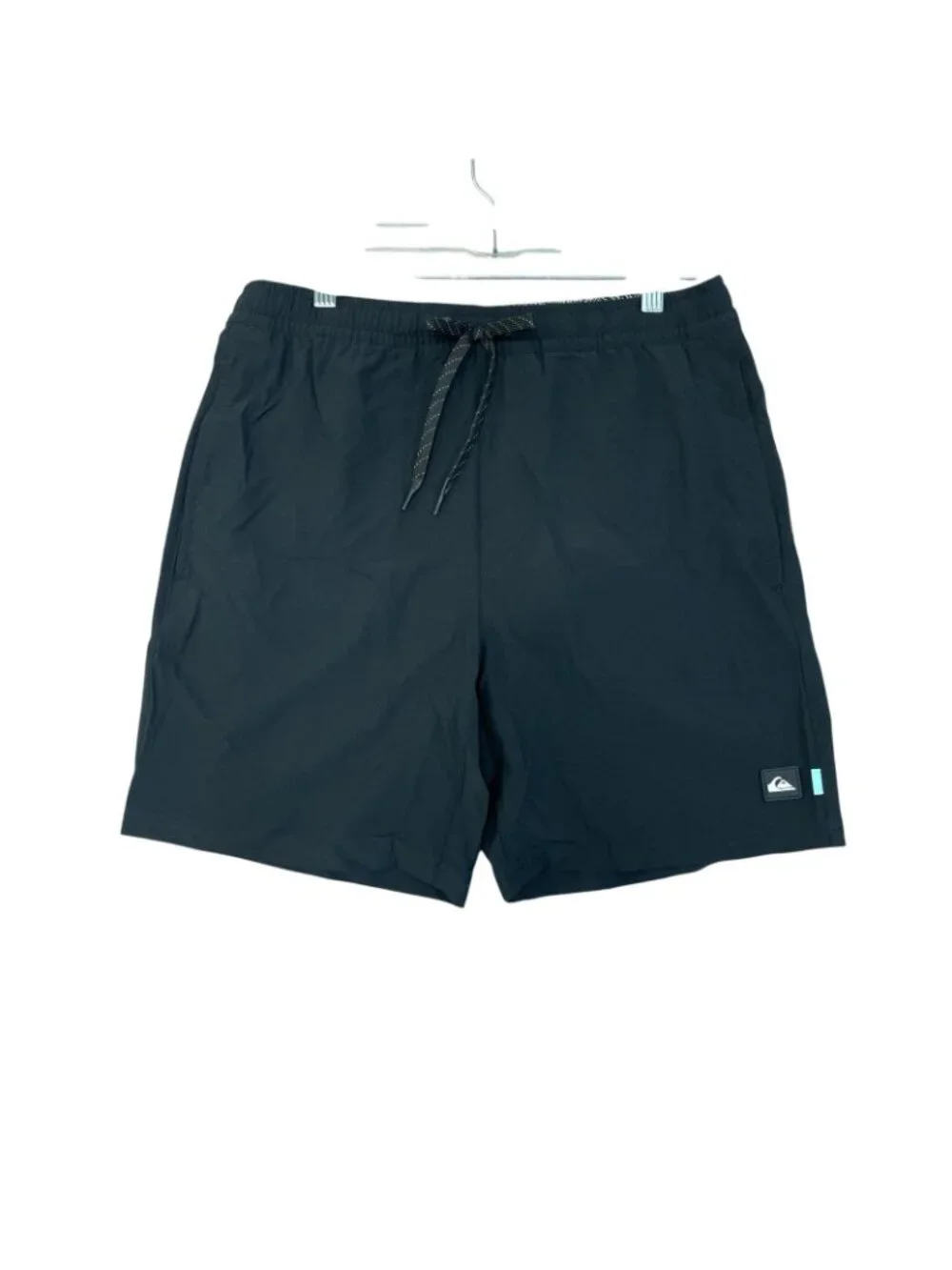 NWT Quiksilver Men's S Black Waterman Collection Mens Swim Volley Shorts UPF